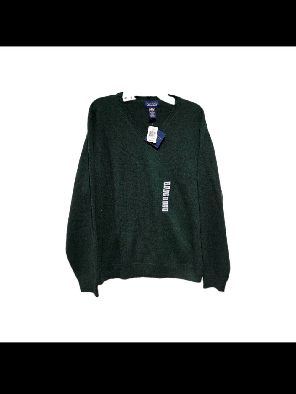 Club Room Men's Dark Green V-Neck Sweater